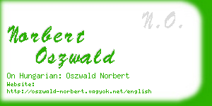 norbert oszwald business card